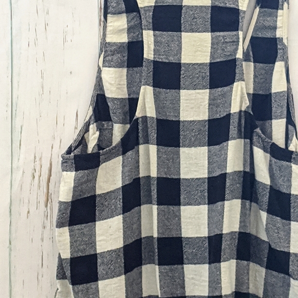 3/$20 Urban Outfitters Navy Cream Plaid Tunic Top - Picture 6 of 8
